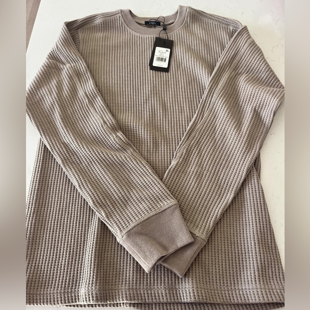 Mens Rails Waffle knot long sleeve size small